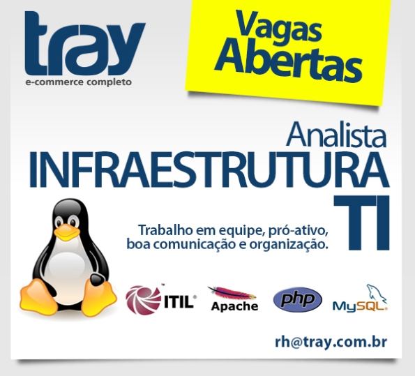 Tray contrata Analista de Infraestrutura de TI